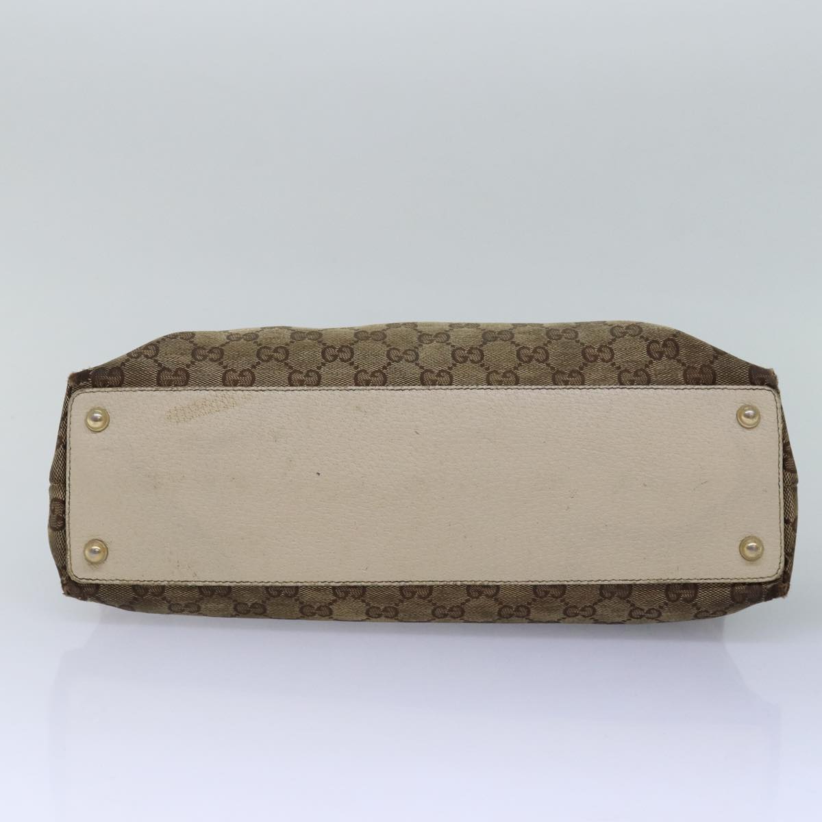 GUCCI GG Canvas Shoulder Bag Beige 120837 77373
