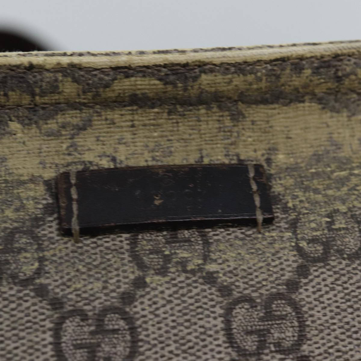 GUCCI GG Supreme Shoulder Bag PVC Leather Beige 201446 77399