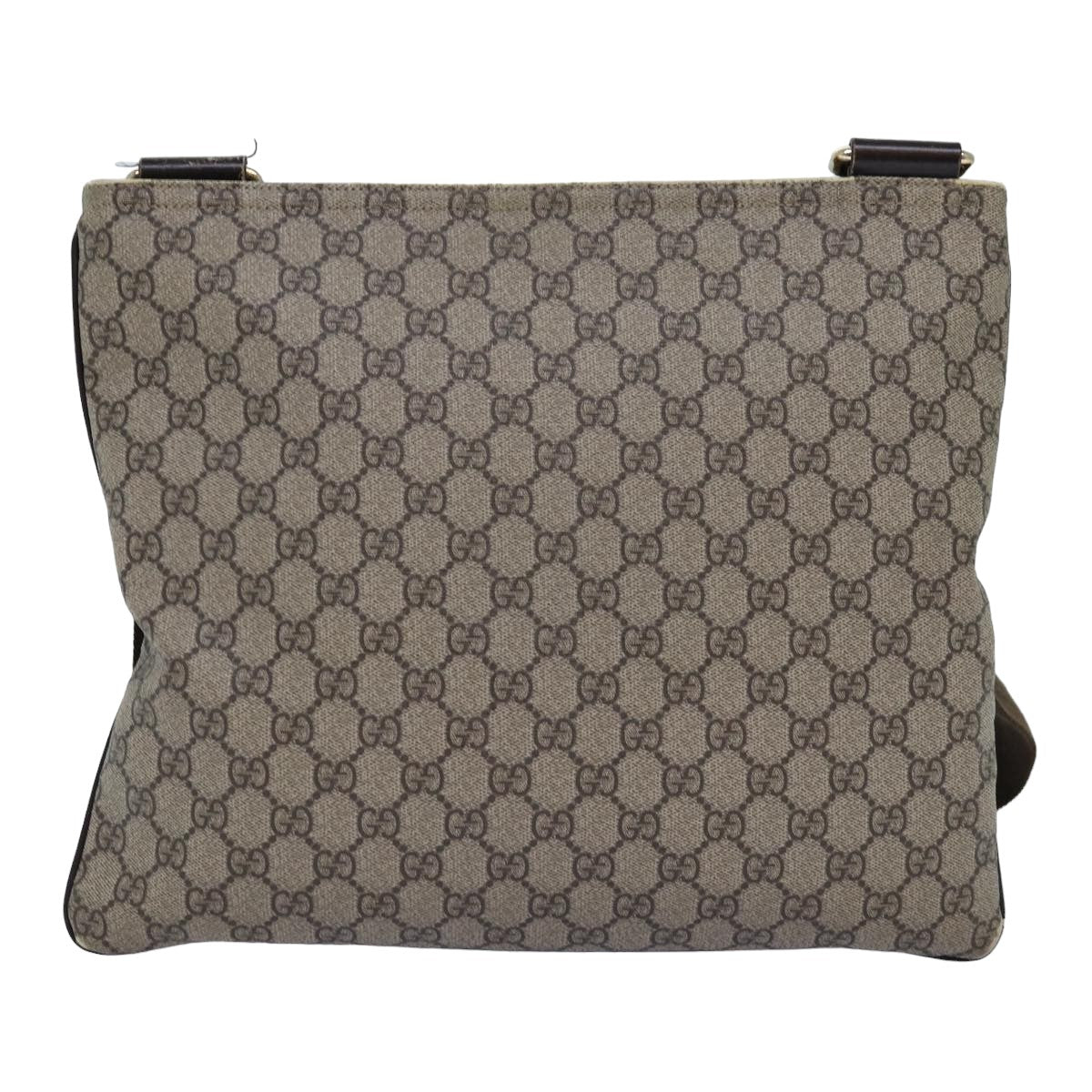 GUCCI GG Supreme Shoulder Bag PVC Leather Beige 201446 77399