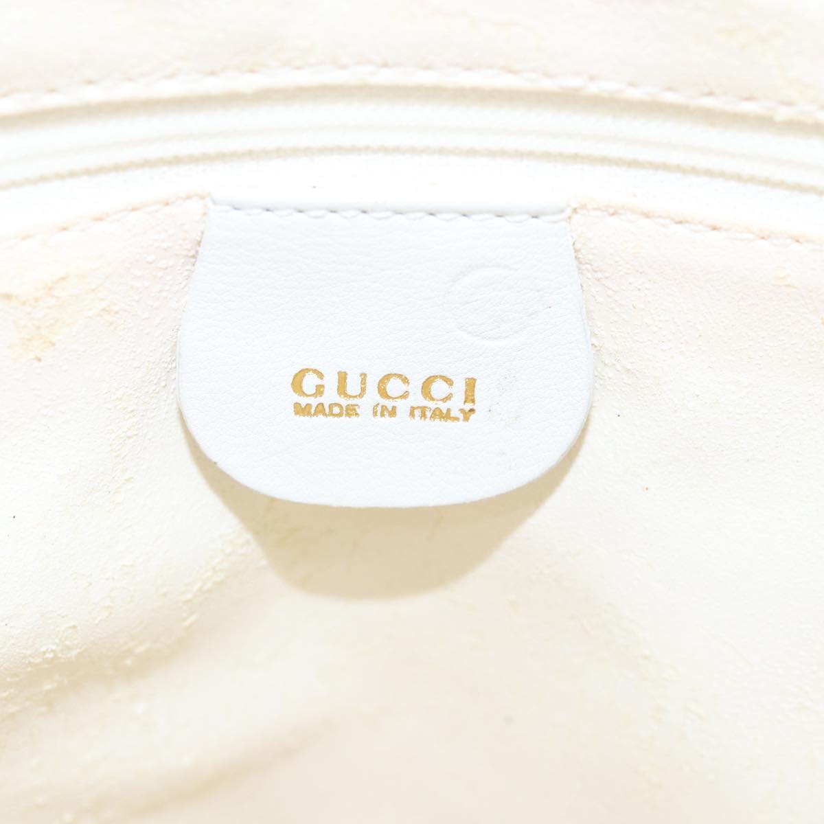 GUCCI Bamboo Hand Bag Outlet Leather White 000 1046 0290 77455