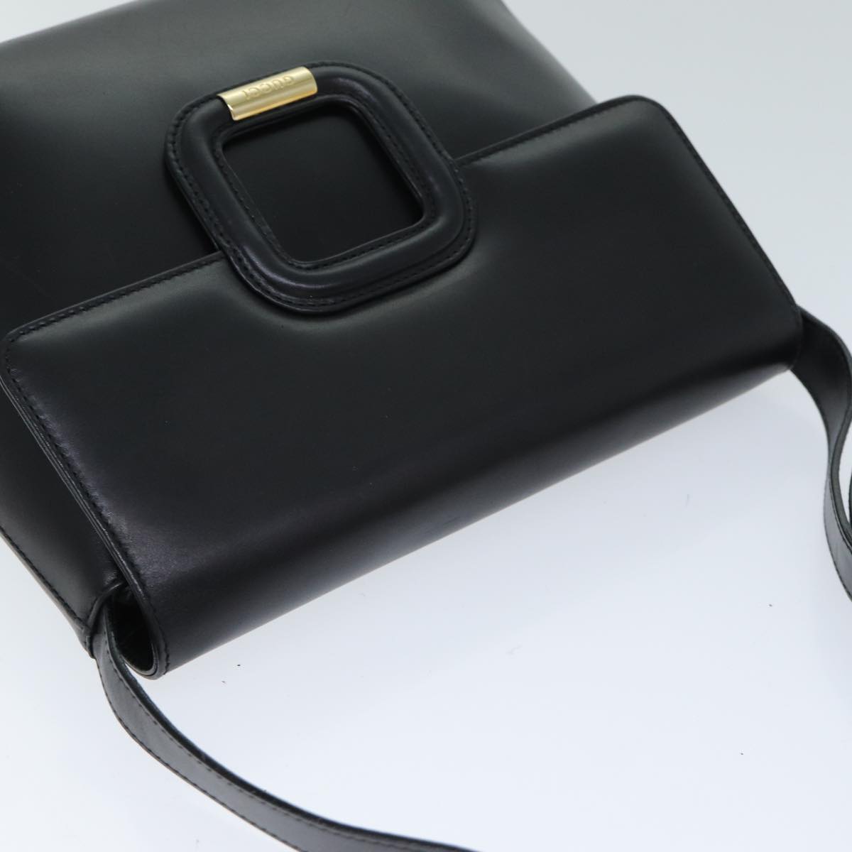 GUCCI Shoulder Bag Leather Black 001 1998 1785 77457