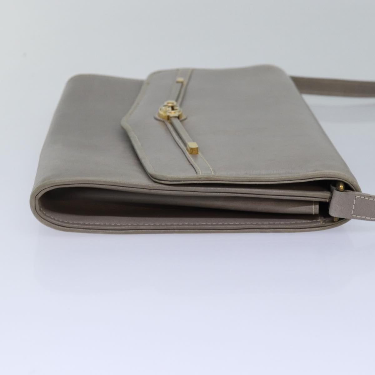 GUCCI Shoulder Bag Leather Gray 004 406 2008 77459