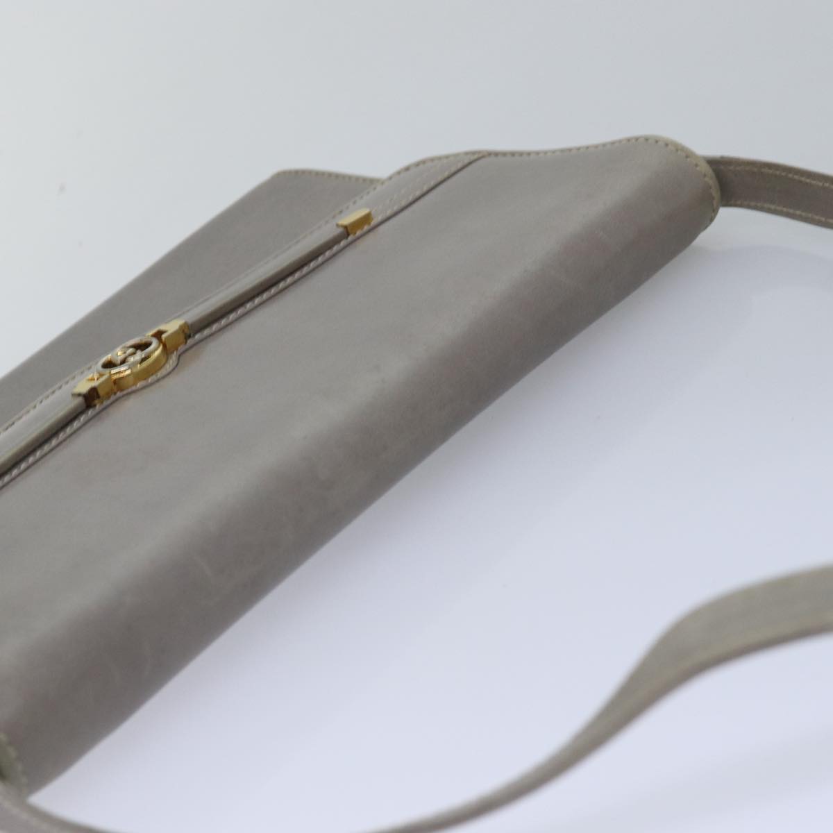 GUCCI Shoulder Bag Leather Gray 004 406 2008 77459