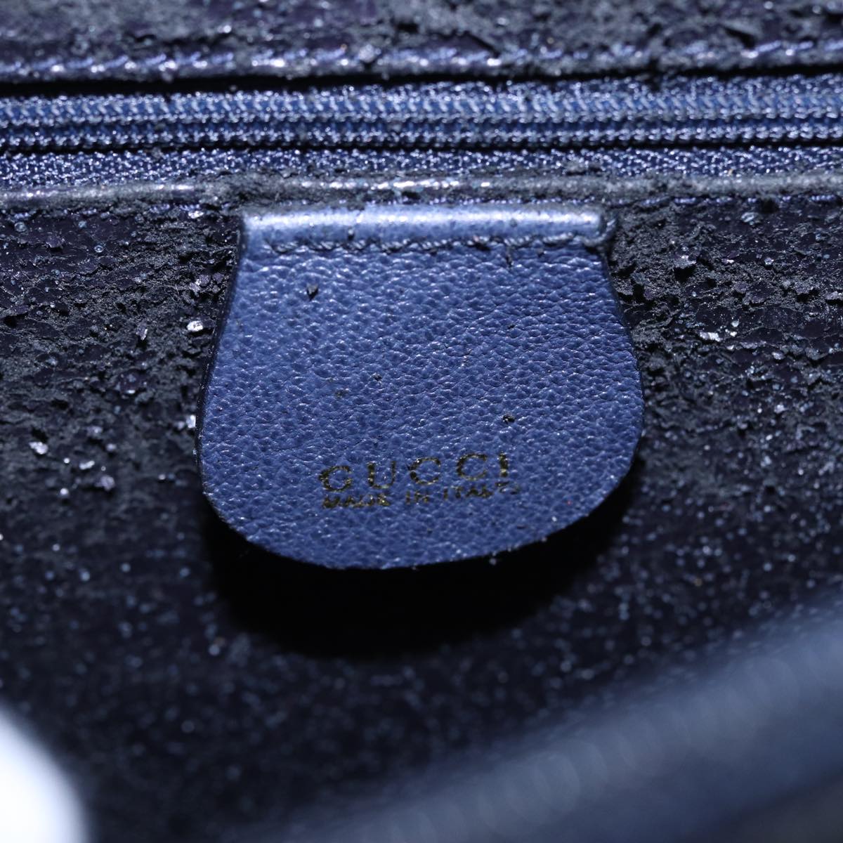 GUCCI Bamboo Tote Bag Suede Navy 002 0260 2615 77479