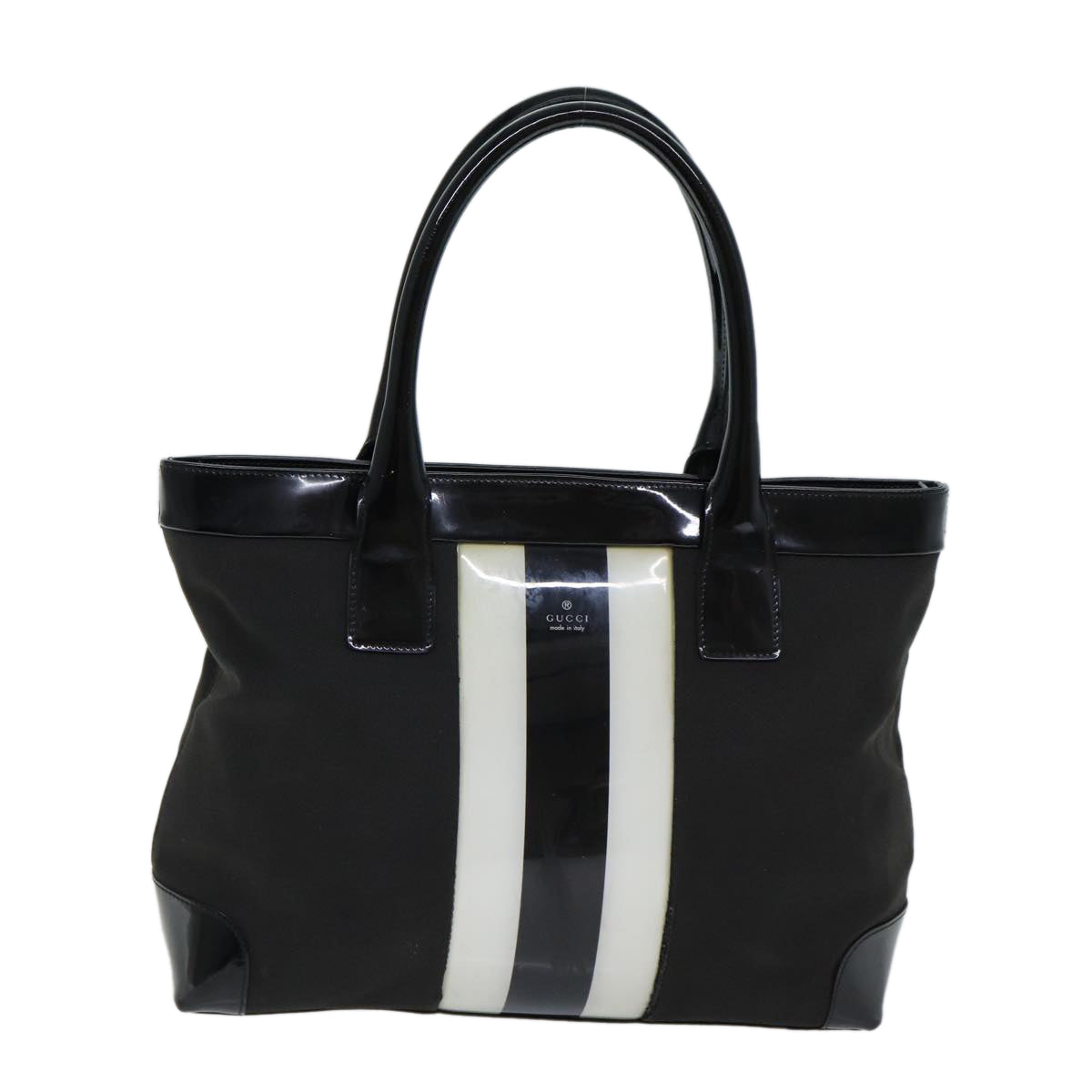GUCCI Tote Bag Canvas Black 002 1119 77489