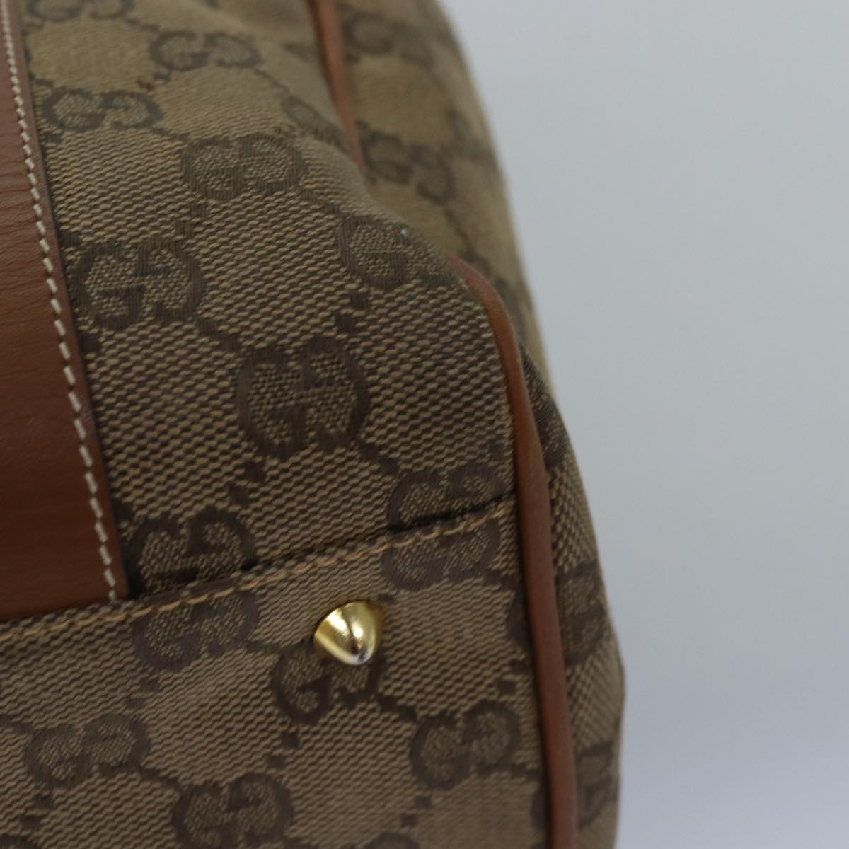 GUCCI GG Canvas Hand Bag Brown 000 101 0140 77490