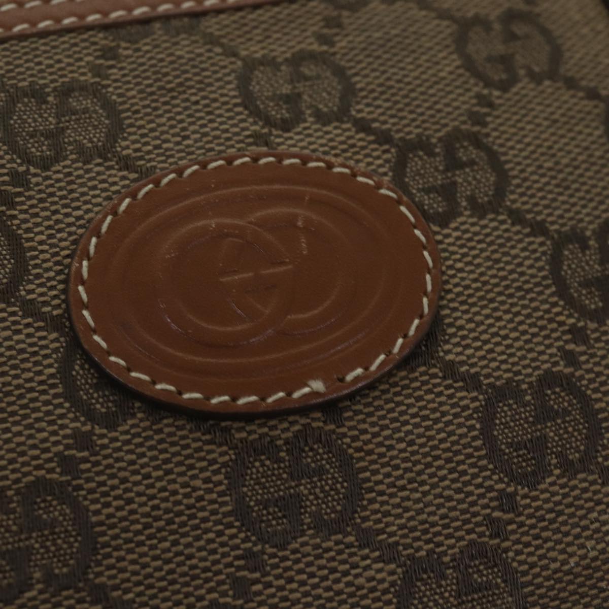 GUCCI GG Canvas Hand Bag Brown 000 101 0140 77490