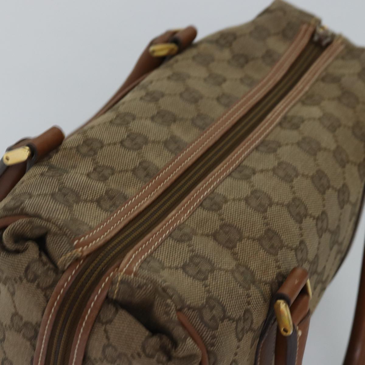 GUCCI GG Canvas Hand Bag Brown 000 101 0140 77490