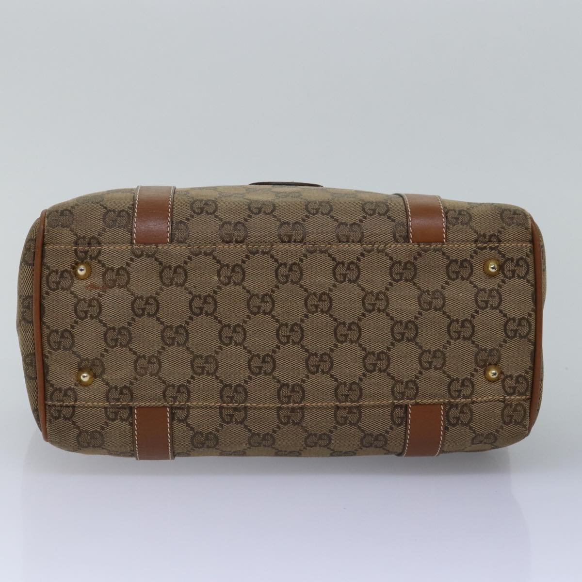GUCCI GG Canvas Hand Bag Brown 000 101 0140 77490