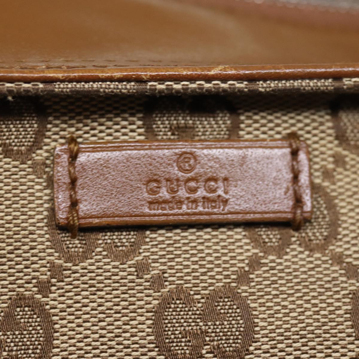 GUCCI GG Canvas Web Sherry Line Tote Bag Beige Red Green 308928 77492