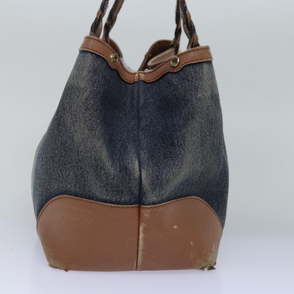 GUCCI Tote Bag Canvas Denim Blue 348715 525040 77495
