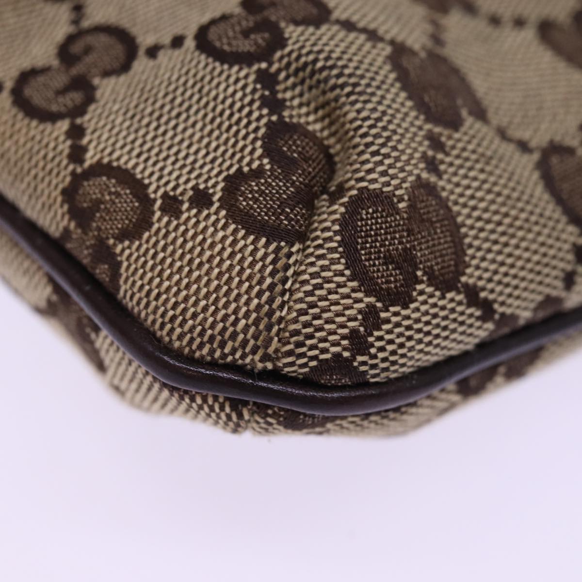 GUCCI GG Canvas Web Sherry Line Pouch Beige Red Green 152507 77633