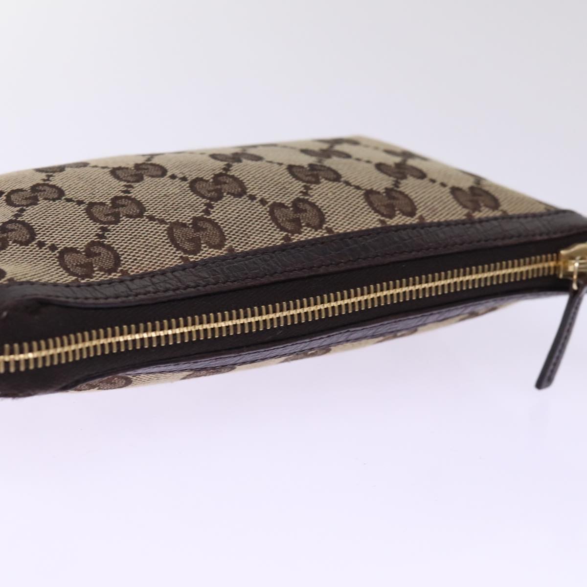 GUCCI GG Canvas Web Sherry Line Pouch Beige Red Green 152507 77633