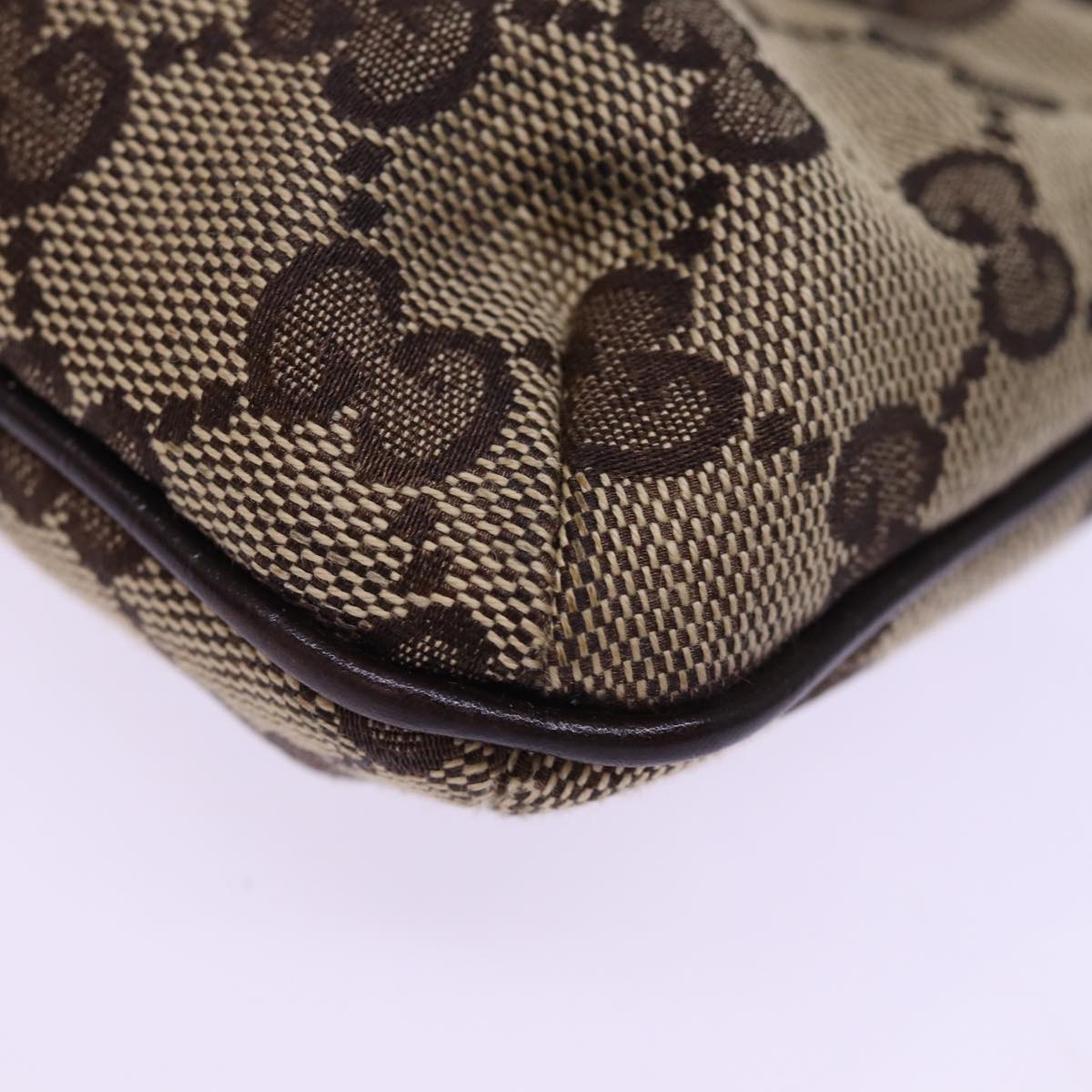 GUCCI GG Canvas Web Sherry Line Pouch Beige Red Green 152507 77633