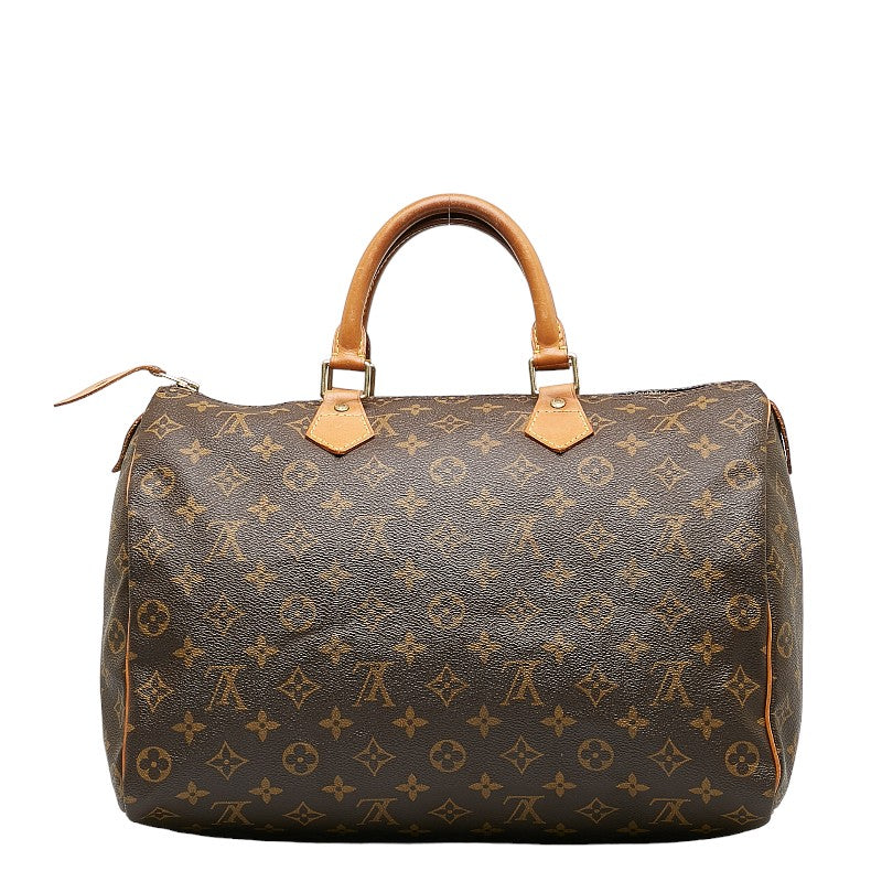 Louis Vuitton Monogram Speed 35 Handbag M41107 Brown PVC Leather  Louis Vuitton