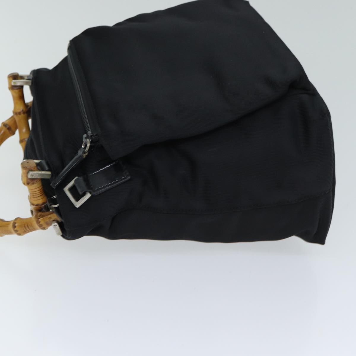 GUCCI Bamboo Hand Bag Nylon 2way Brown 002 2058 0508 5 77653