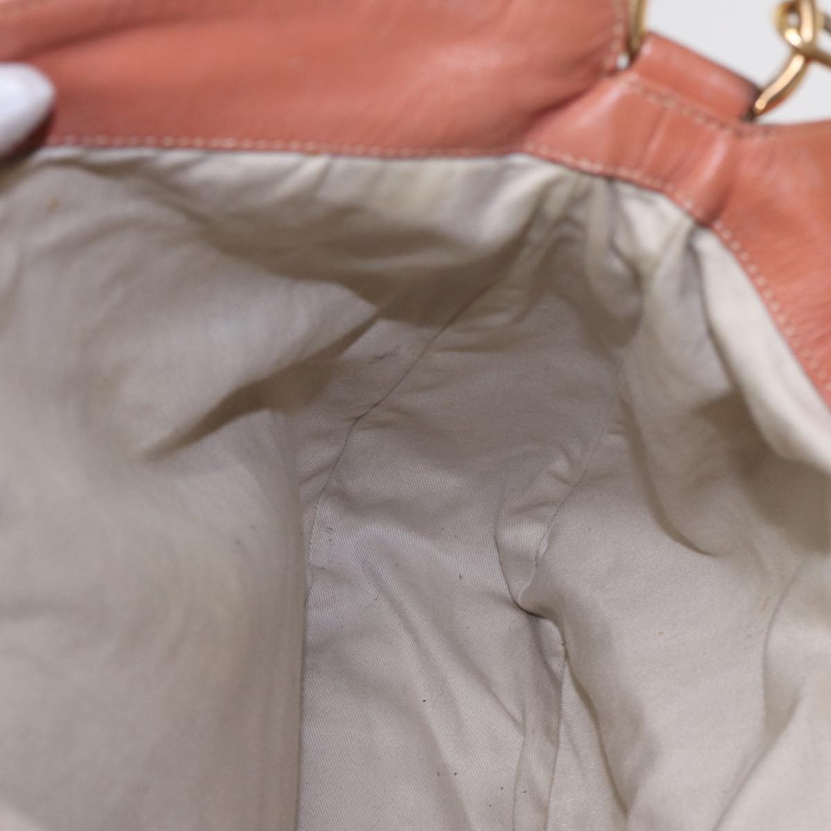GUCCI Bamboo Shoulder Bag Suede 2way Beige 001 58 1577 77654