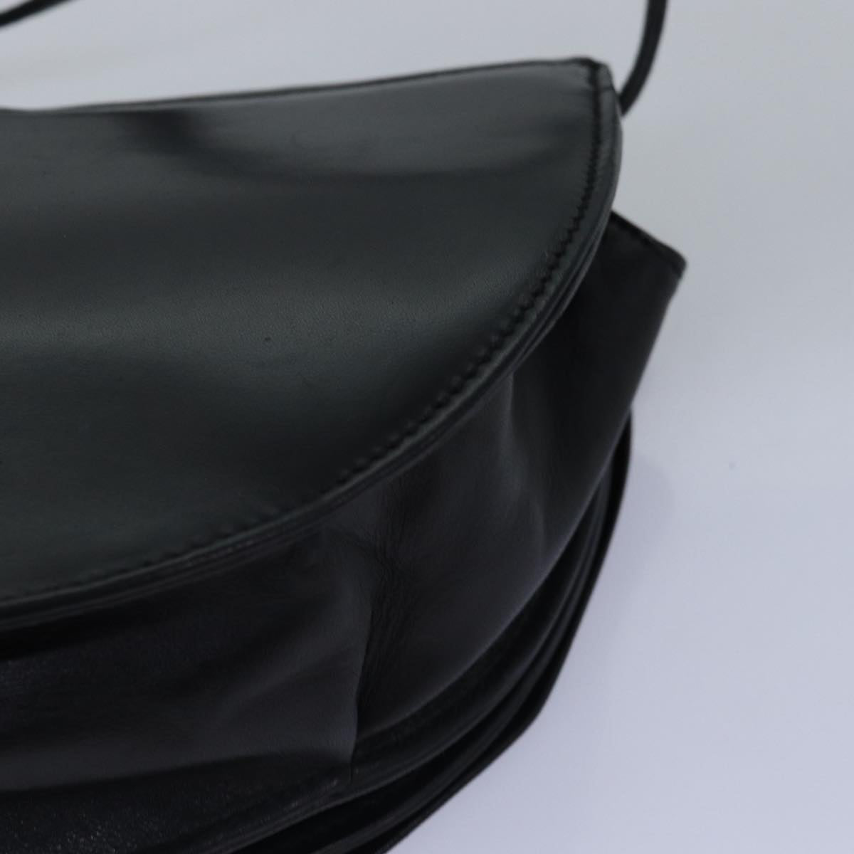 GUCCI Shoulder Bag Leather Black 77658