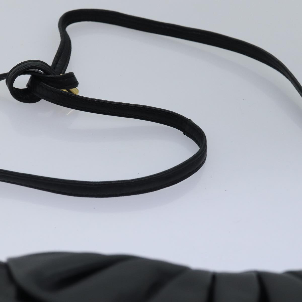 GUCCI Shoulder Bag Leather Black 77658