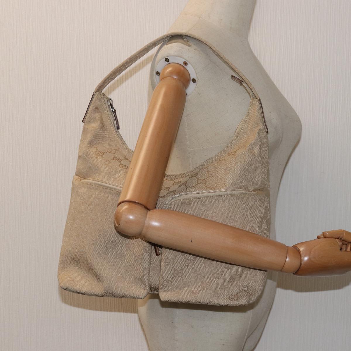 GUCCI GG Canvas Tote Bag Beige 001 3380 77662