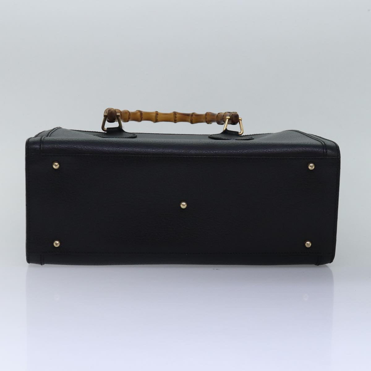 GUCCI Bamboo Hand Bag Leather Black 002 2853 0260 0 77668