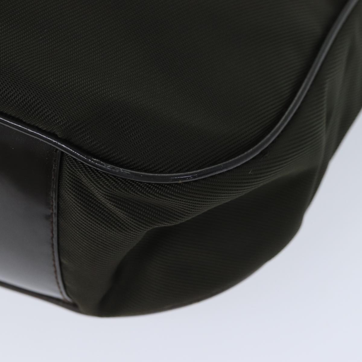 GUCCI Bamboo Shoulder Bag Nylon 2way Khaki 001 2404 1577 77677