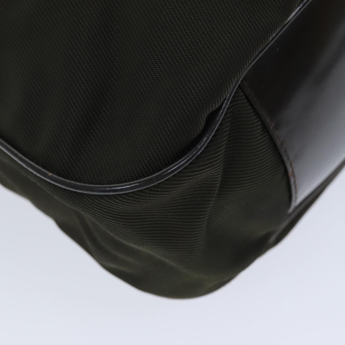 GUCCI Bamboo Shoulder Bag Nylon 2way Khaki 001 2404 1577 77677