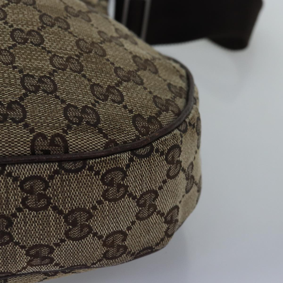 GUCCI GG Canvas Shoulder Bag Beige 122790 77680