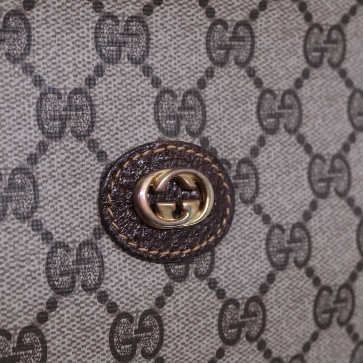 GUCCI GG Supreme Clutch Bag PVC Beige 40 01 029 77682