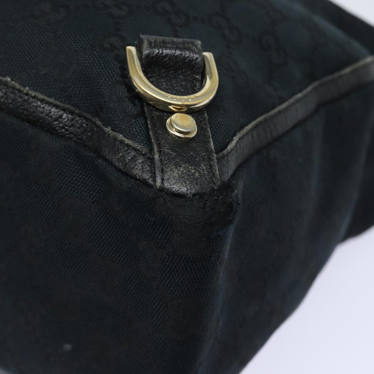 GUCCI GG Canvas Abbey Tote Bag Black 141472 77688