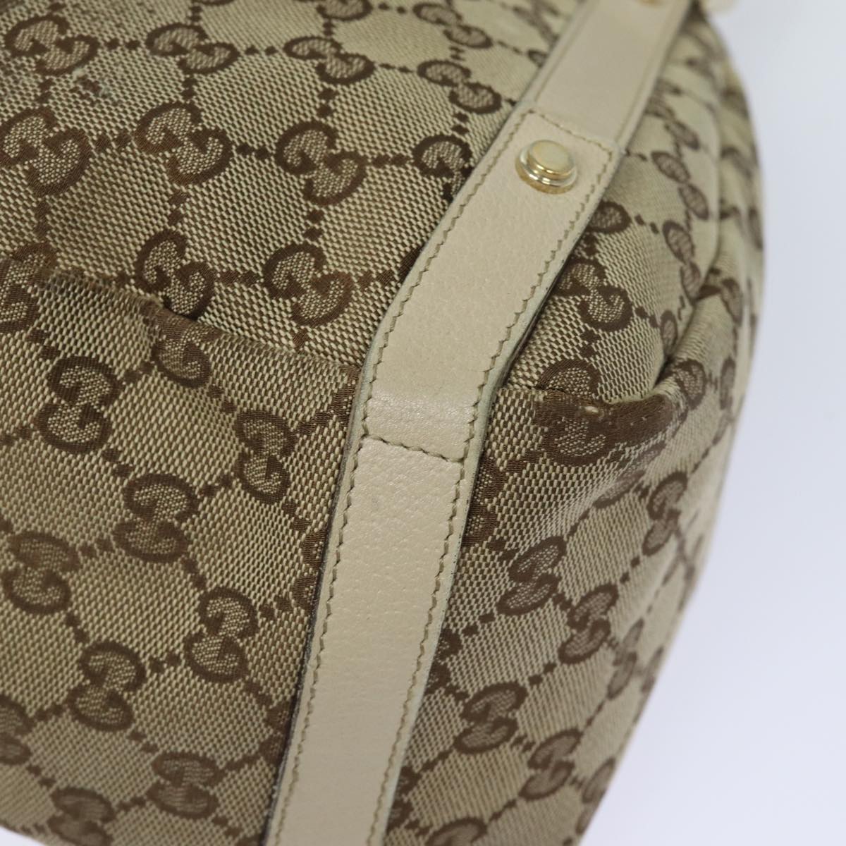 GUCCI GG Canvas Tote Bag Beige 130736 77689