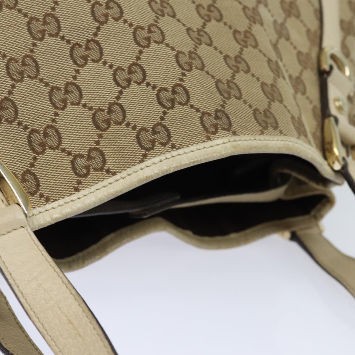 GUCCI GG Canvas Tote Bag Beige 130736 77689