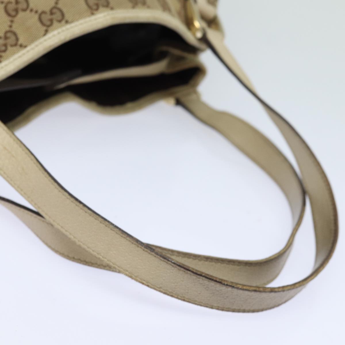 GUCCI GG Canvas Tote Bag Beige 130736 77689