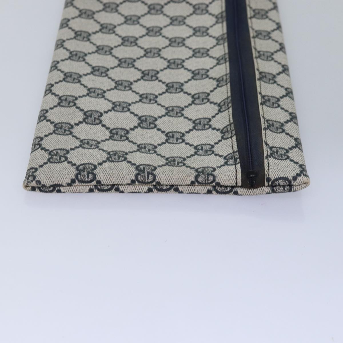 GUCCI GG Supreme Pouch PVC Leather Navy 77700