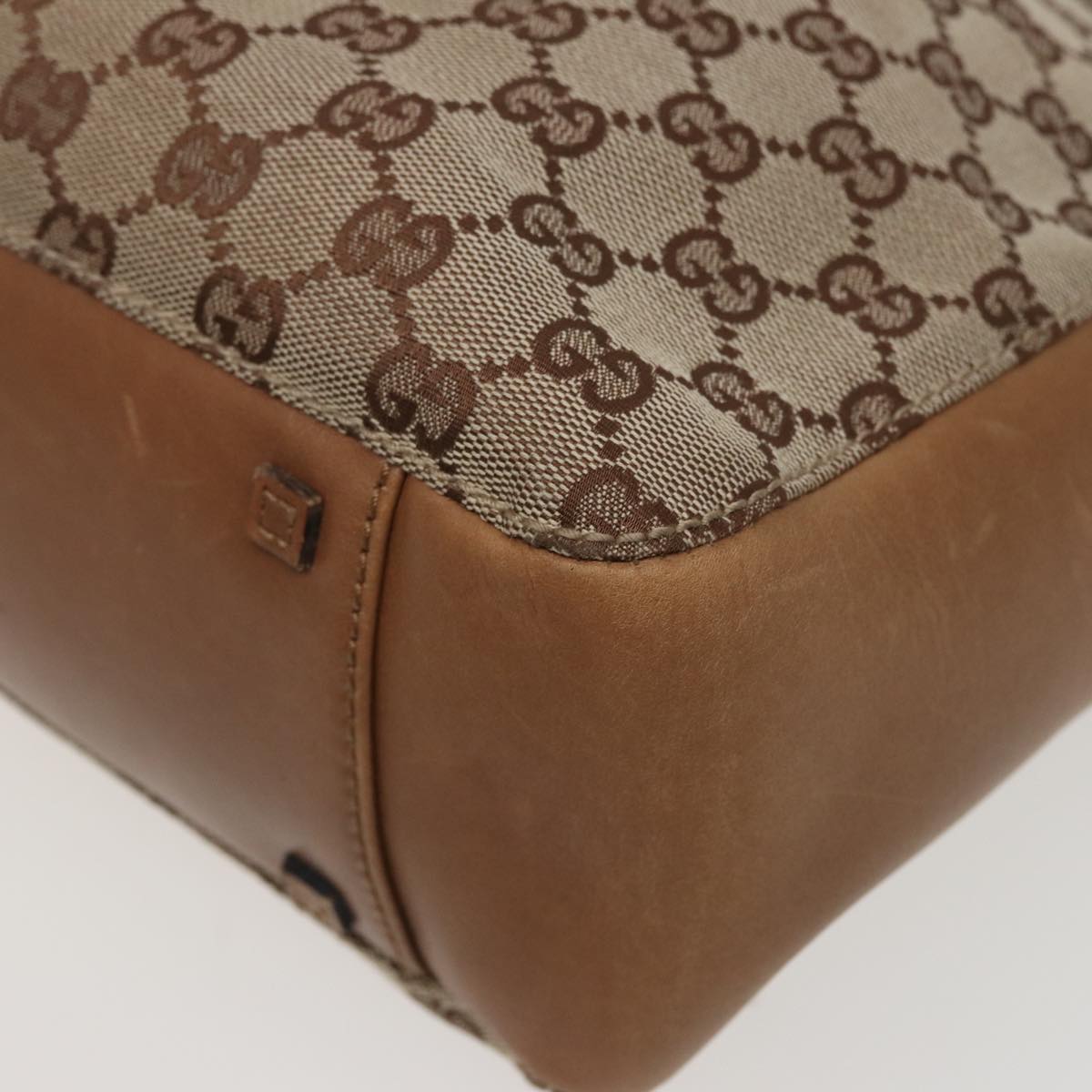 GUCCI GG Canvas Tote Bag Beige 101920 77708