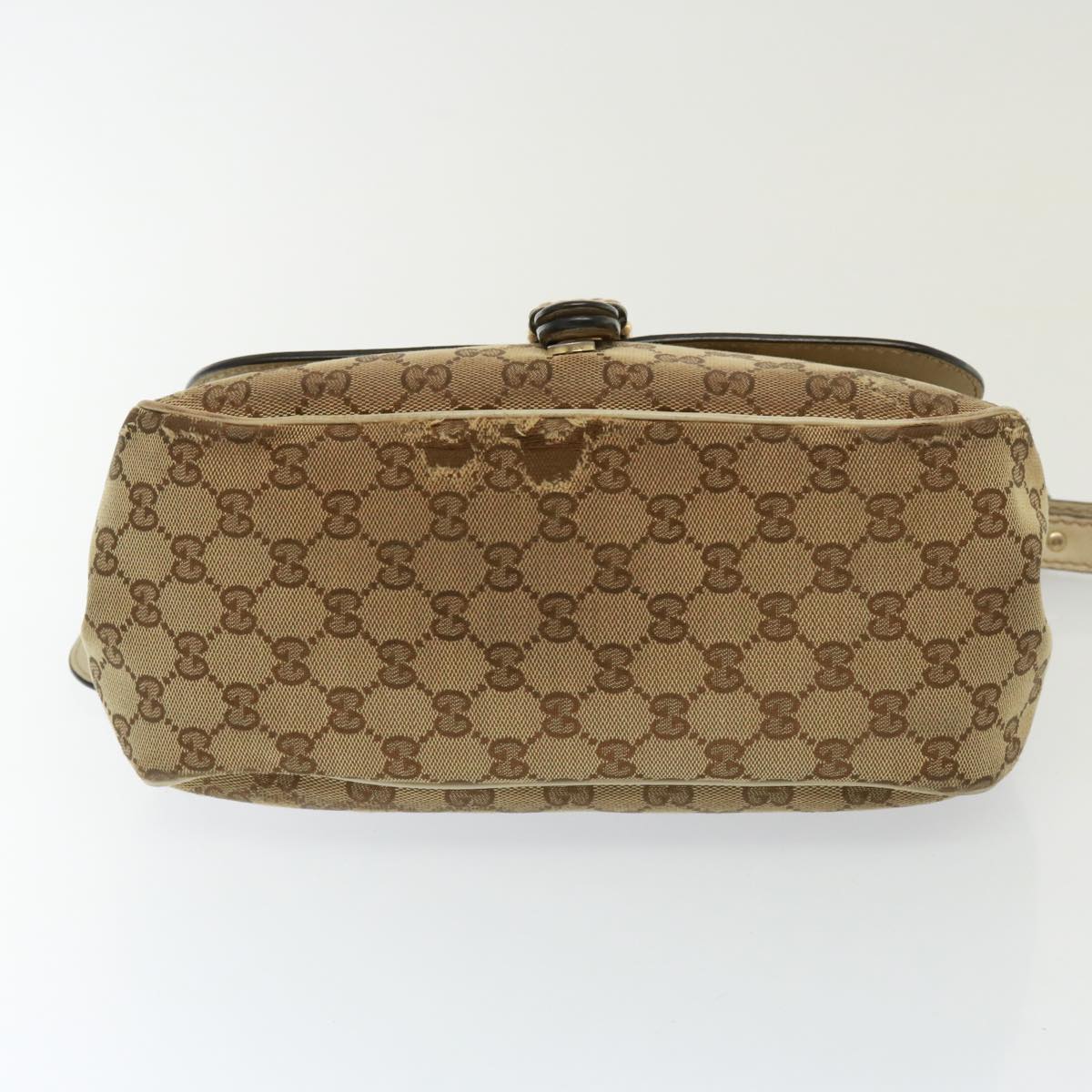 GUCCI GG Canvas Shoulder Bag Beige 308452 77733