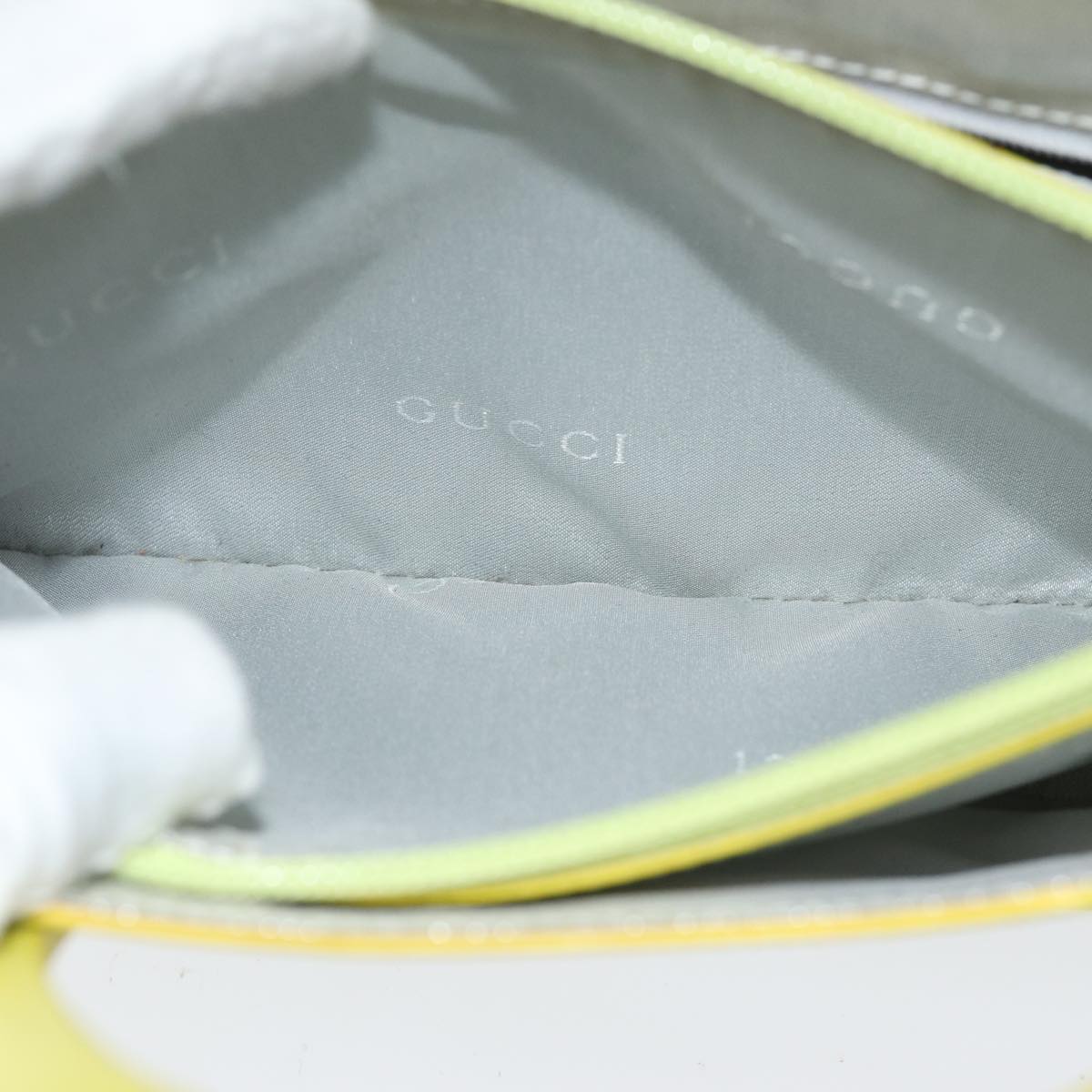 GUCCI Hand Bag Leather Outlet Yellow 002 1068 77735