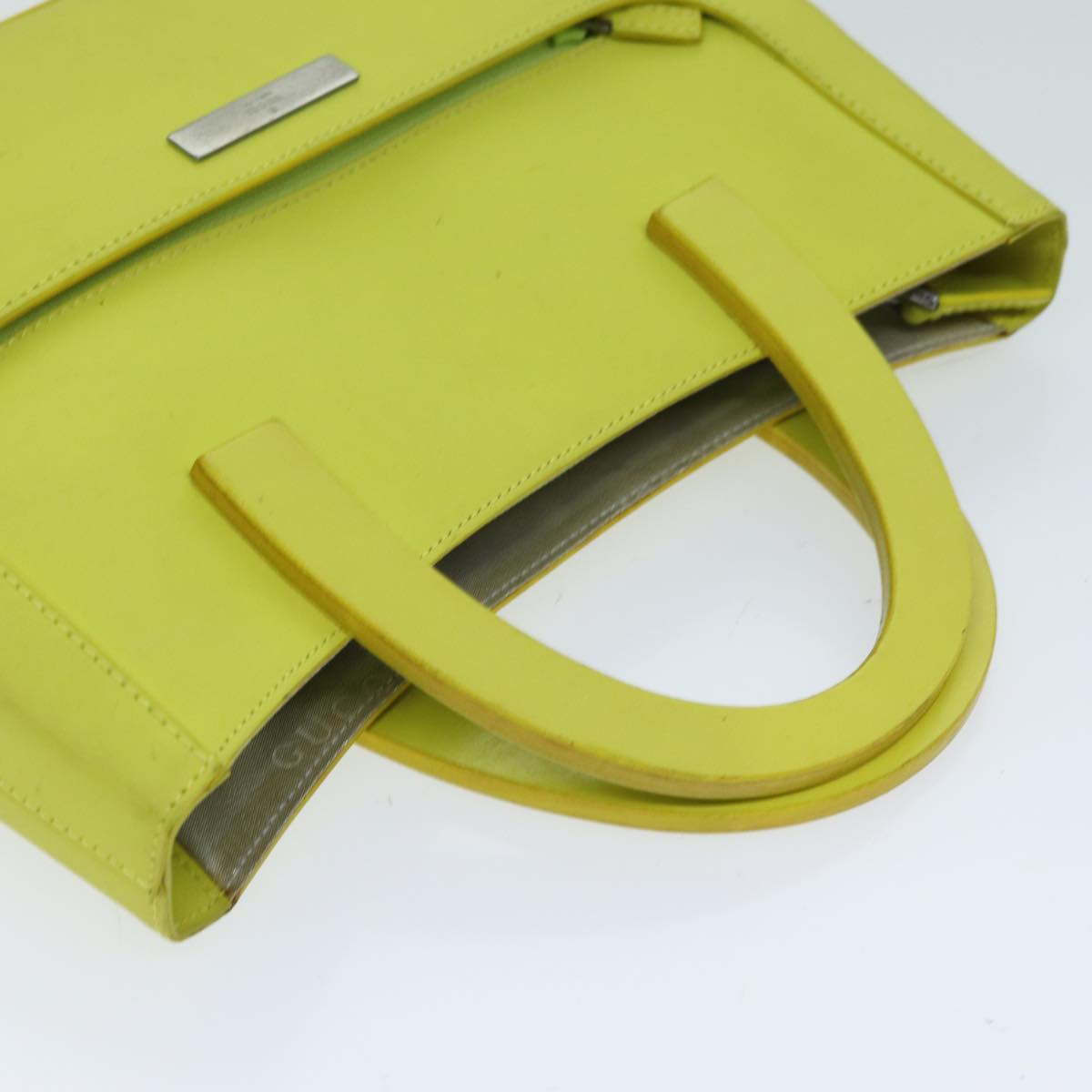 GUCCI Hand Bag Leather Outlet Yellow 002 1068 77735