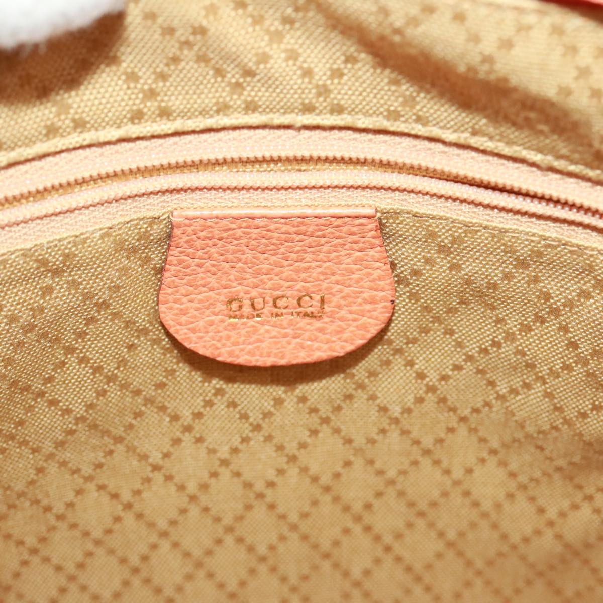 GUCCI Bamboo Hand Bag Suede 2way Orange 000 1274 0290 77736
