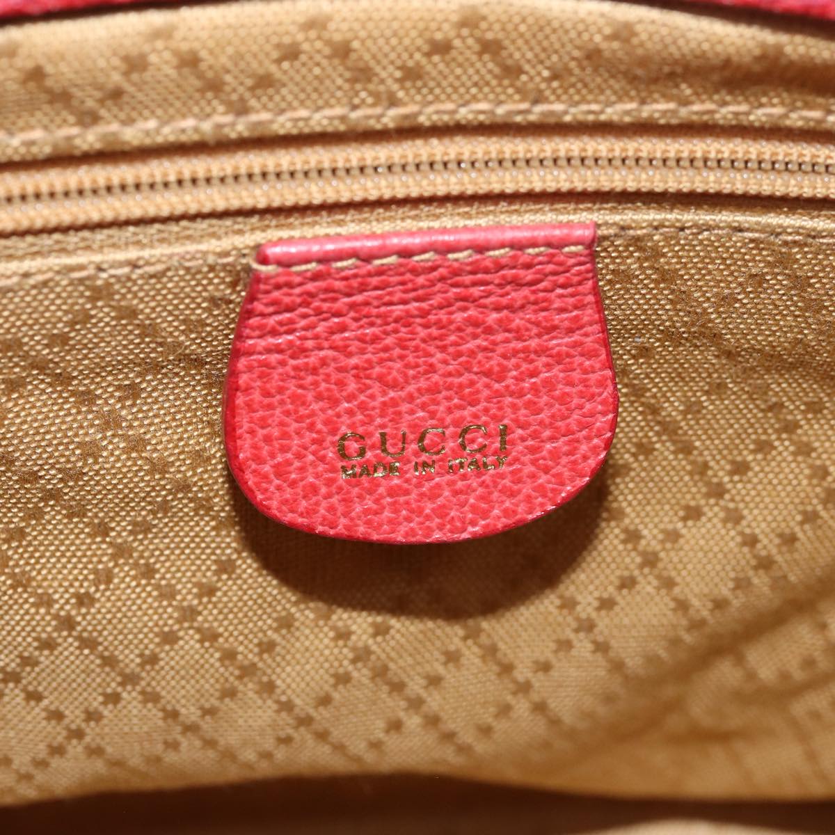 GUCCI Bamboo Hand Bag Red 002 123 0260 77760