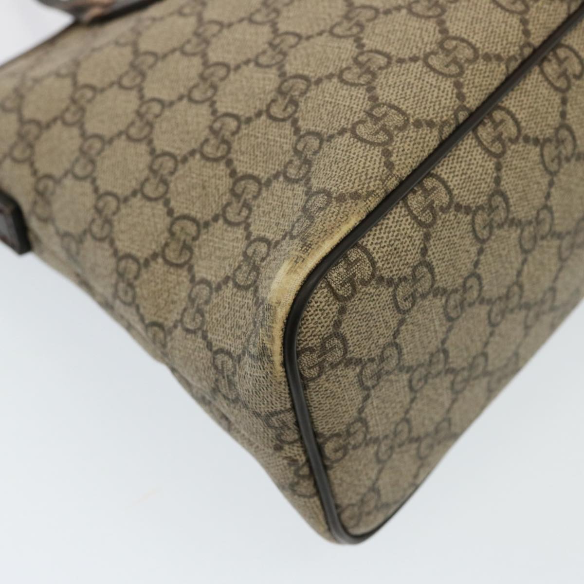 GUCCI GG Supreme Hand Bag PVC 2way Beige 353440 77792