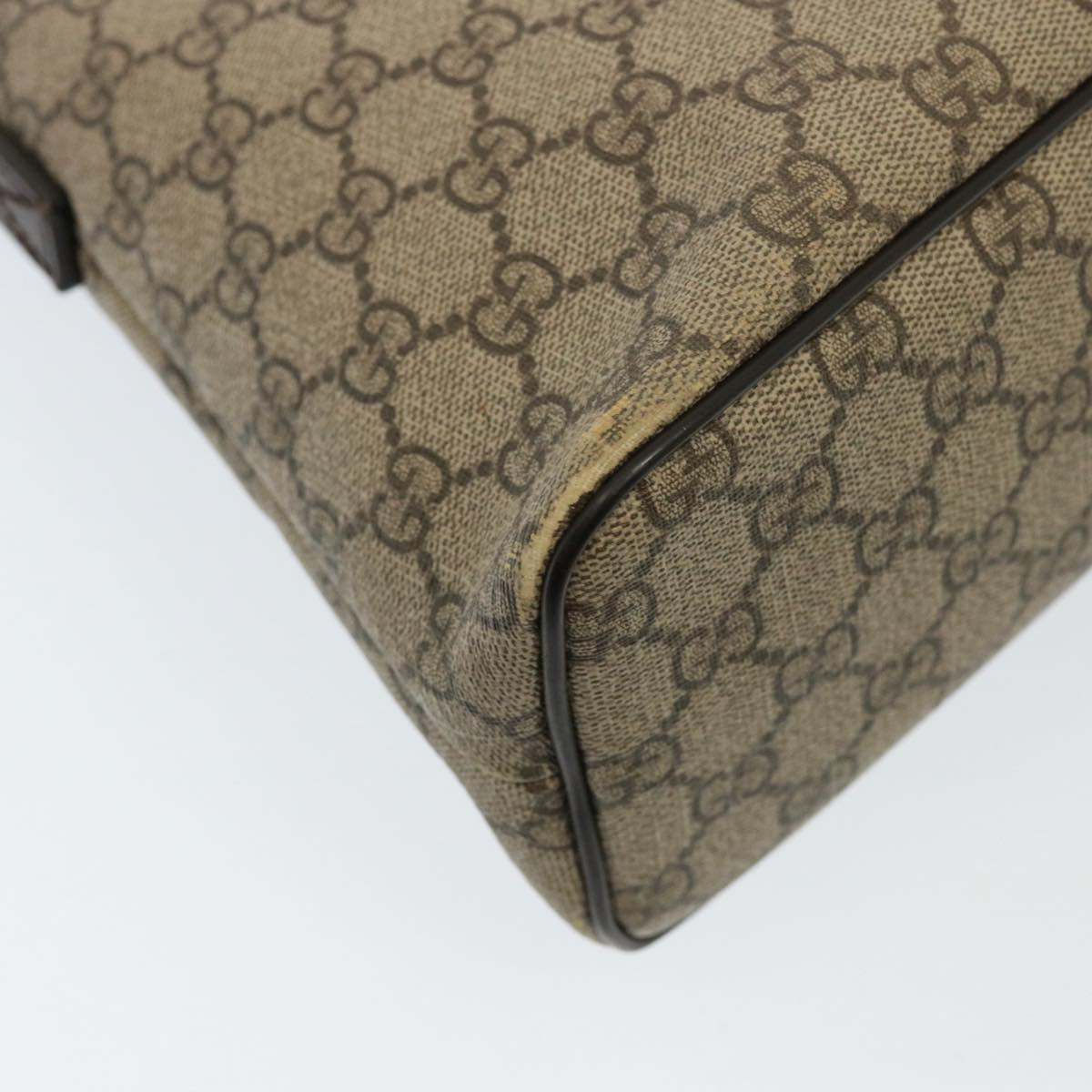 GUCCI GG Supreme Hand Bag PVC 2way Beige 353440 77792