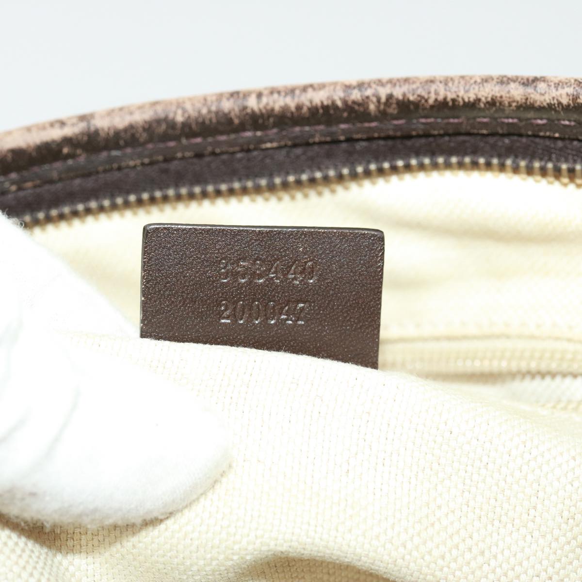 GUCCI GG Supreme Hand Bag PVC 2way Beige 353440 77792