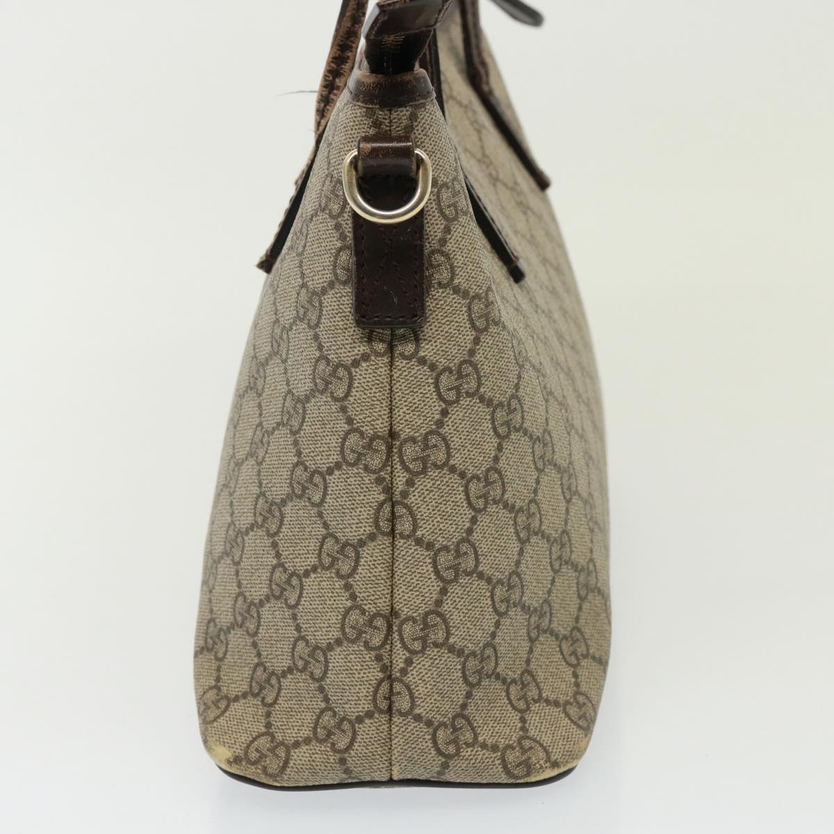GUCCI GG Supreme Hand Bag PVC 2way Beige 353440 77792