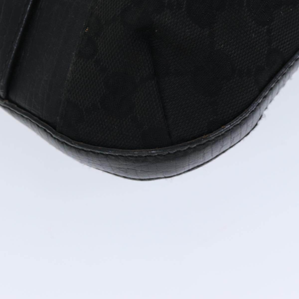 GUCCI GG Supreme Horsebit Shoulder Bag PVC Leather Black 137388 77823