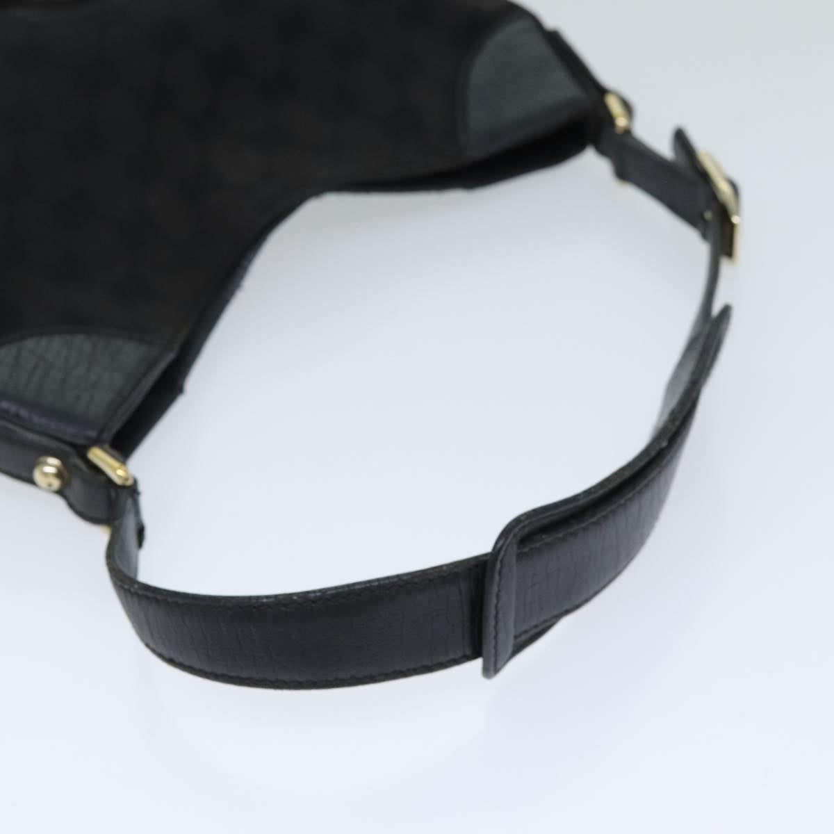 GUCCI GG Supreme Horsebit Shoulder Bag PVC Leather Black 137388 77823
