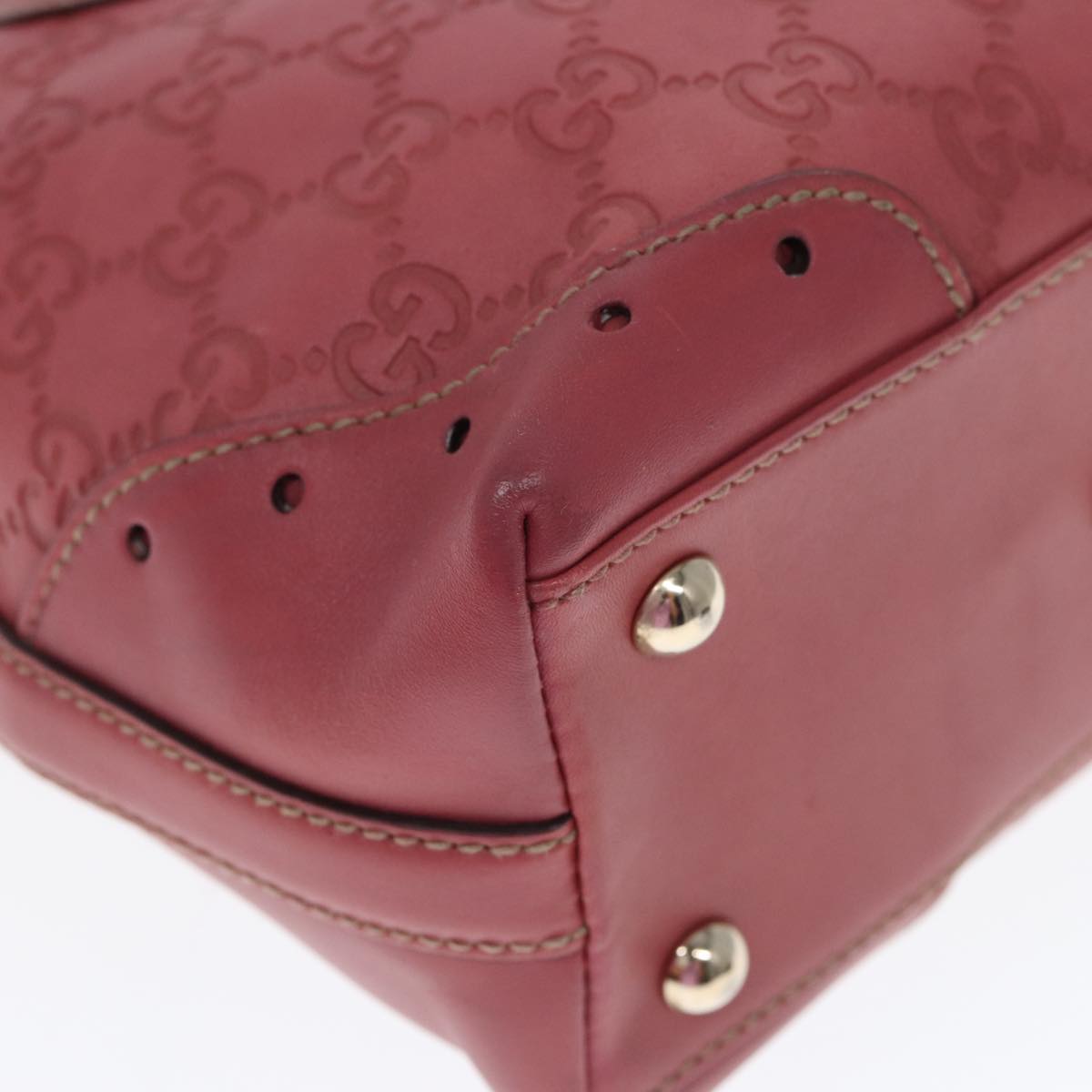 GUCCI GG Canvas Guccissima Hand Bag Pink 145994 77827