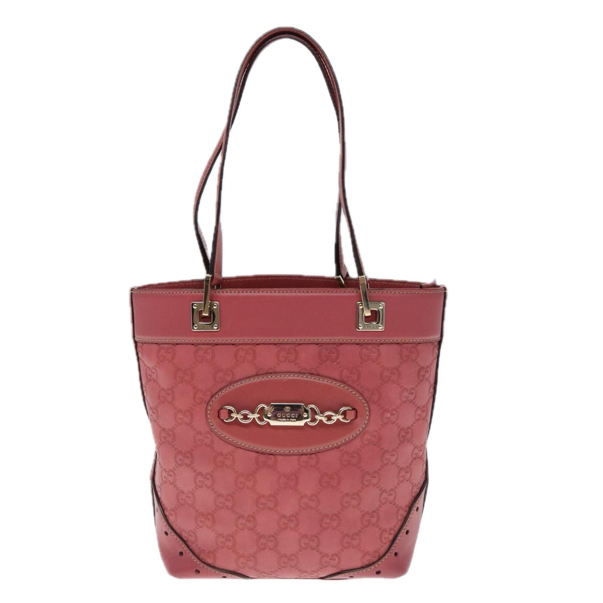 GUCCI GG Canvas Guccissima Hand Bag Pink 145994 77827