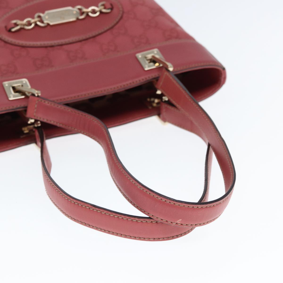 GUCCI GG Canvas Guccissima Hand Bag Pink 145994 77827