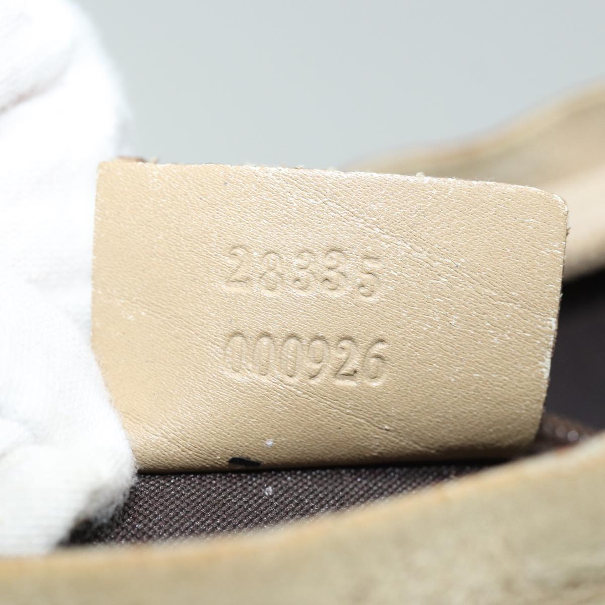GUCCI Shoulder Bag Suede Beige 28335 77828